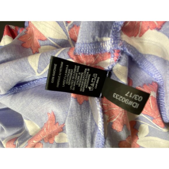 Express Vintage Floral Ruffle Blue Dress Size Large Boho western Feminine Sexy - Picture 8 of 8